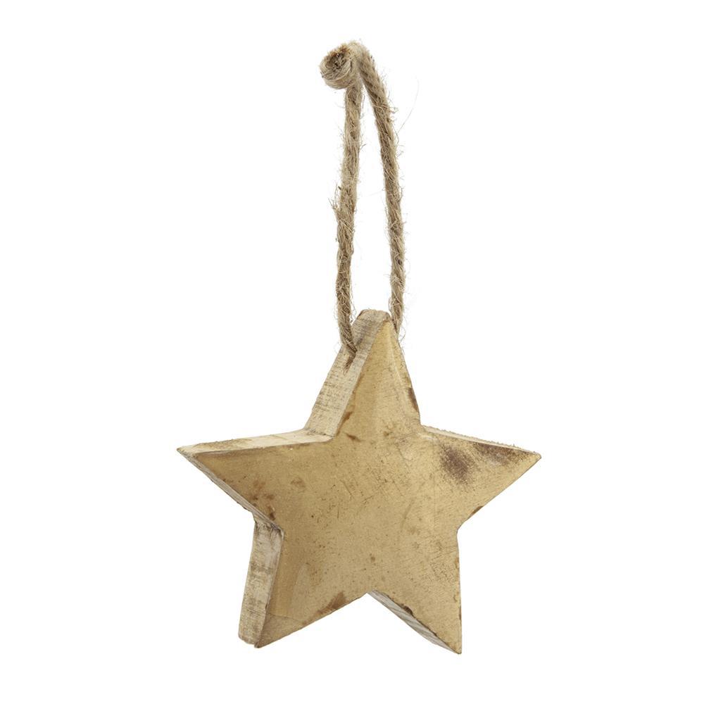 Enamel Star Ornament - Gold - 6"Di