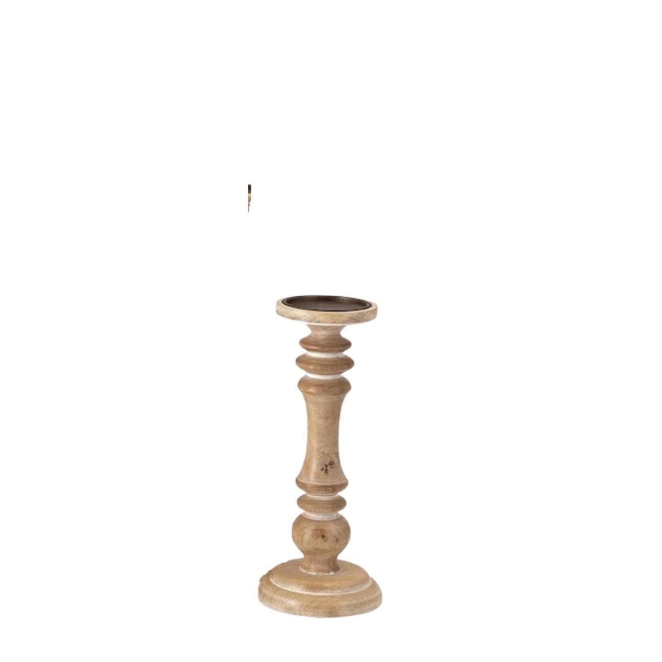 Natural Wood Pillar Candle Holder
