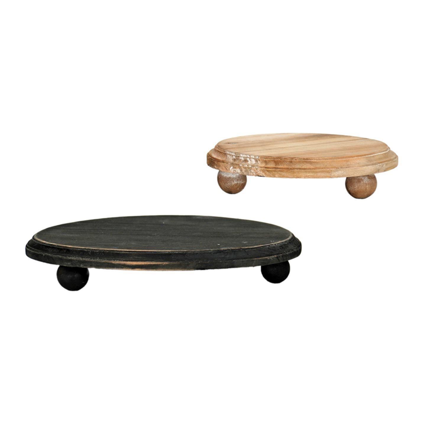 Round Footed Tray