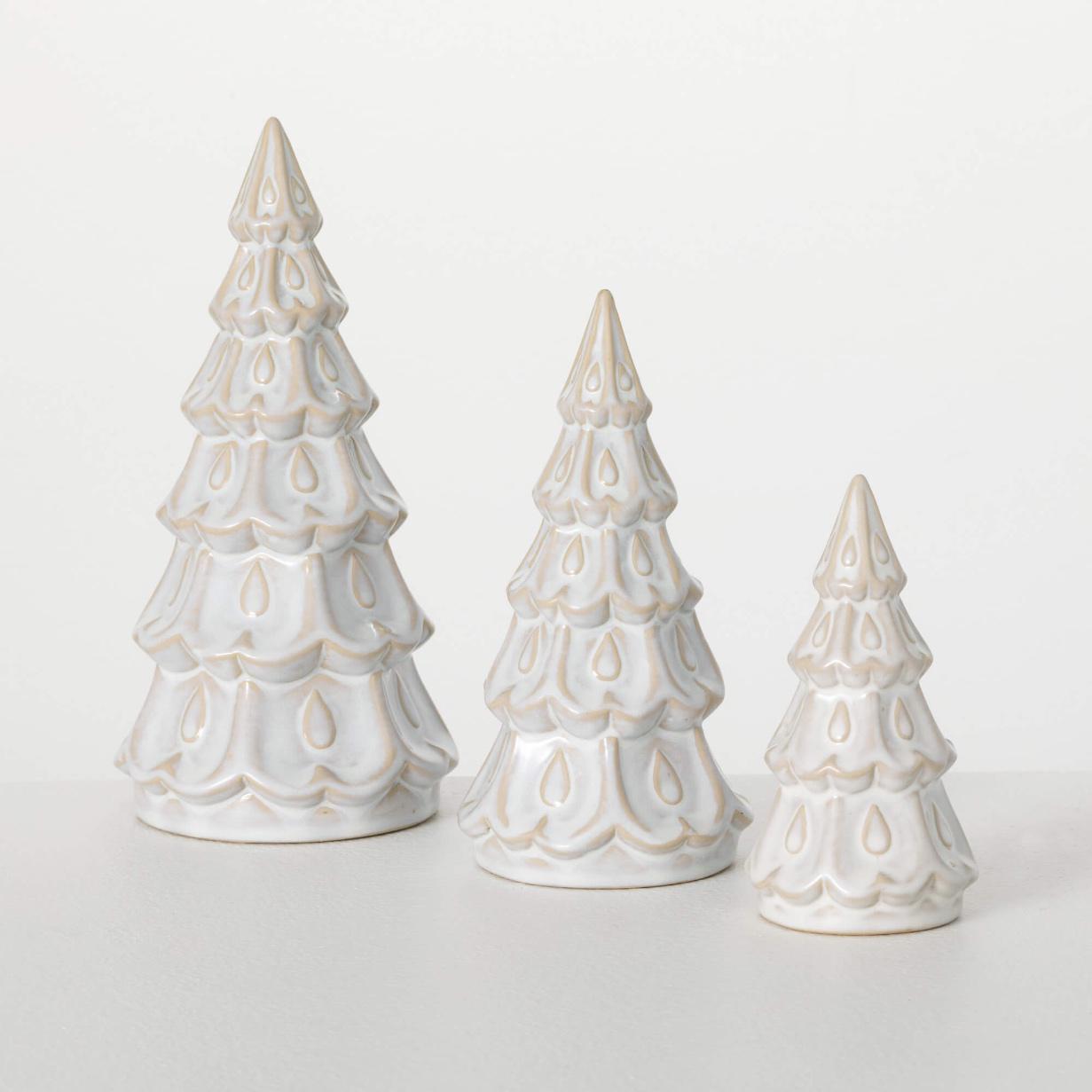 Ceramic Cream Pine Teardrop Tree