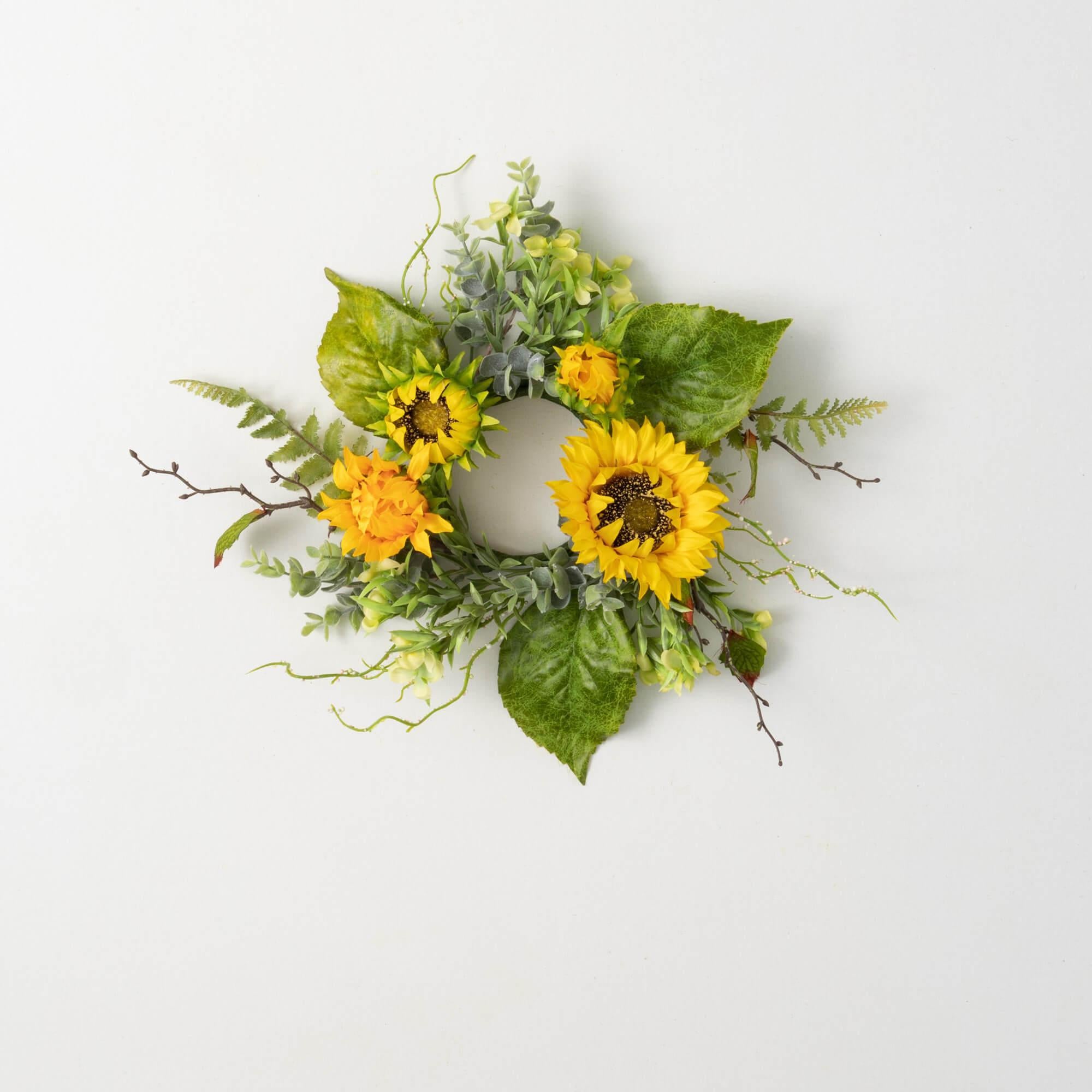 Sunflower Chamomile Candle Ring - 17.5"Di