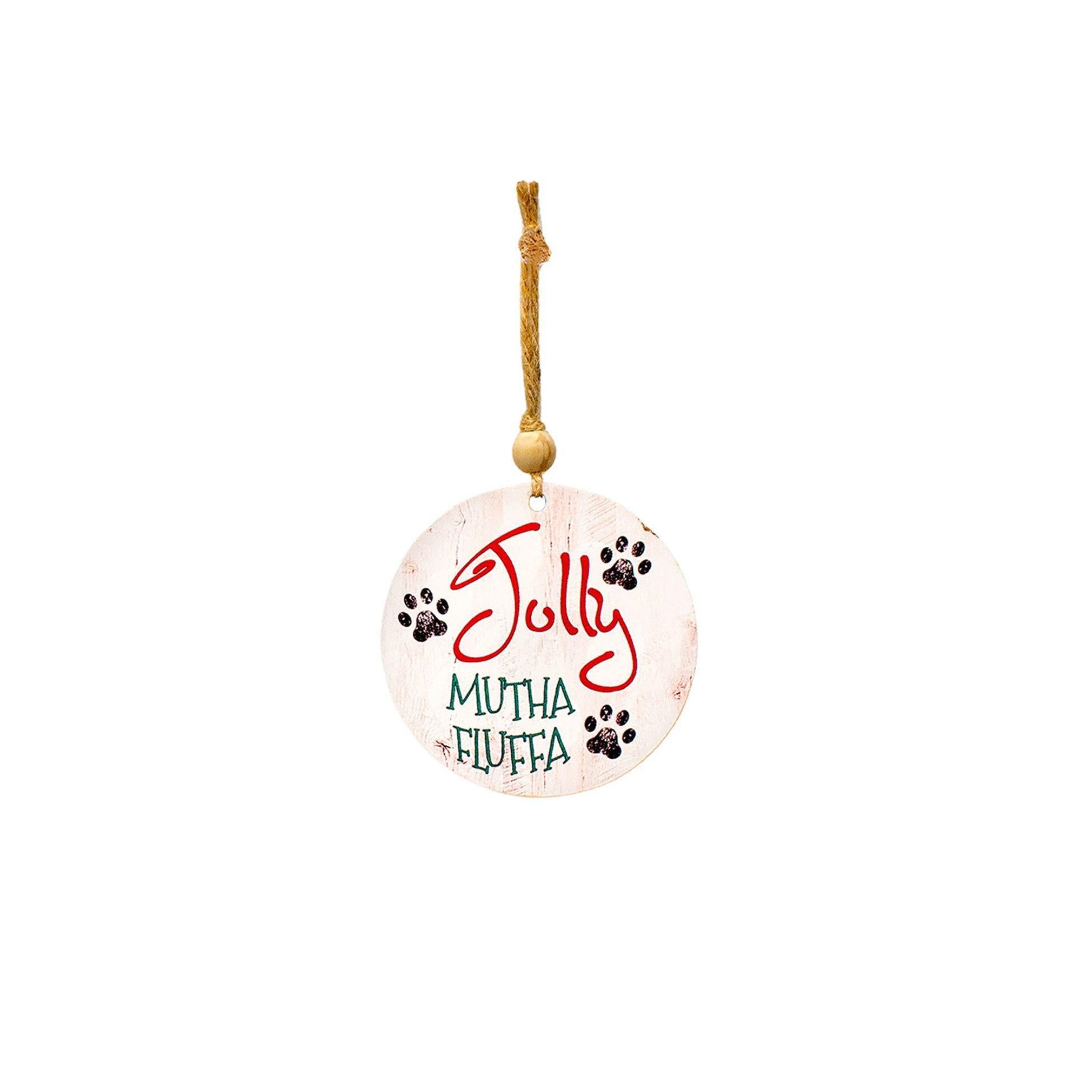 Wood Silly Pet Ornament - 3.75"Di
