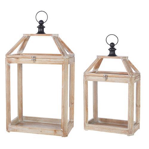 Wood and Glass Lantern