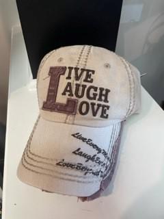 Live Laugh Love - Distressed Baseball Cap
