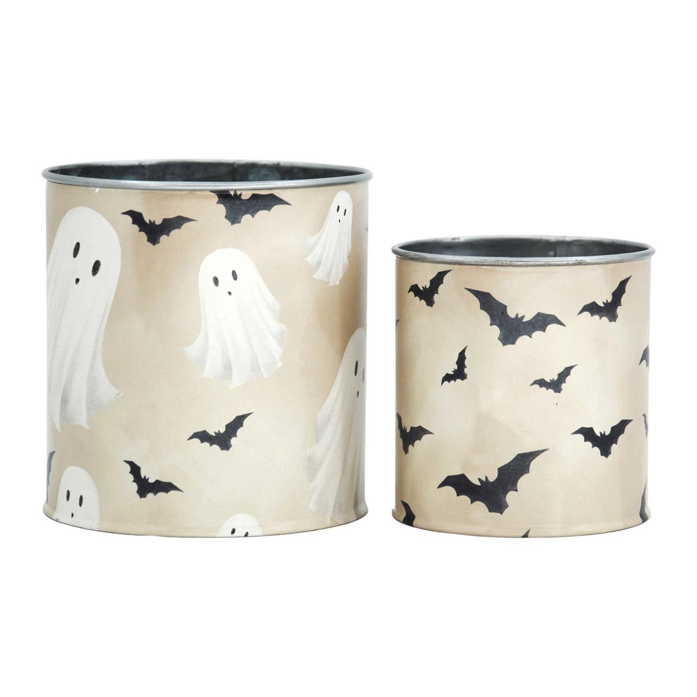 Spooky Chic Ghost and Bat Mini Bucket