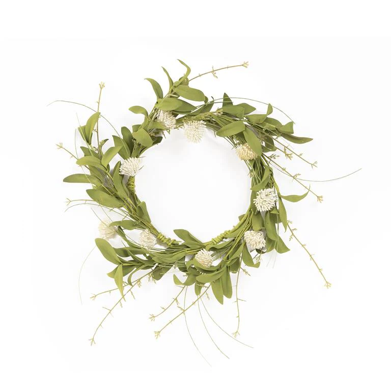 Ivory Clover Candle Ring - 24"Di