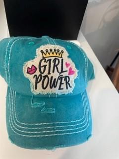 Girl Power - Distressed Baseball Cap