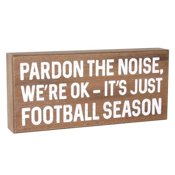 Football Season Box Sign - 10"L