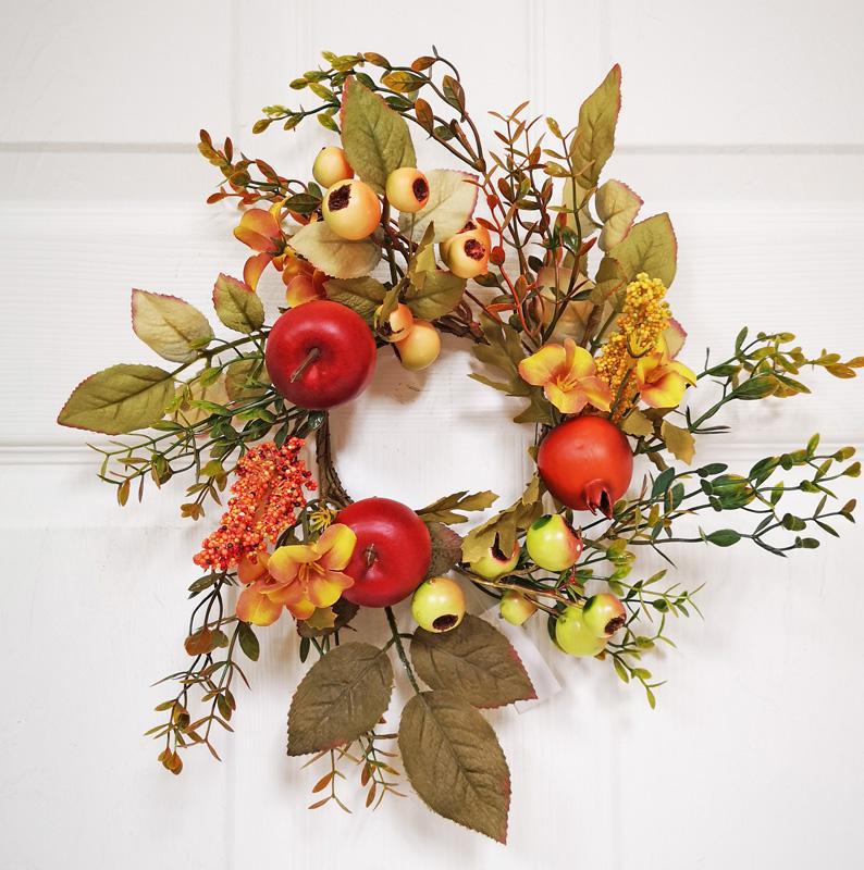 Fall Mixed Fruit Wreath - 16"Di
