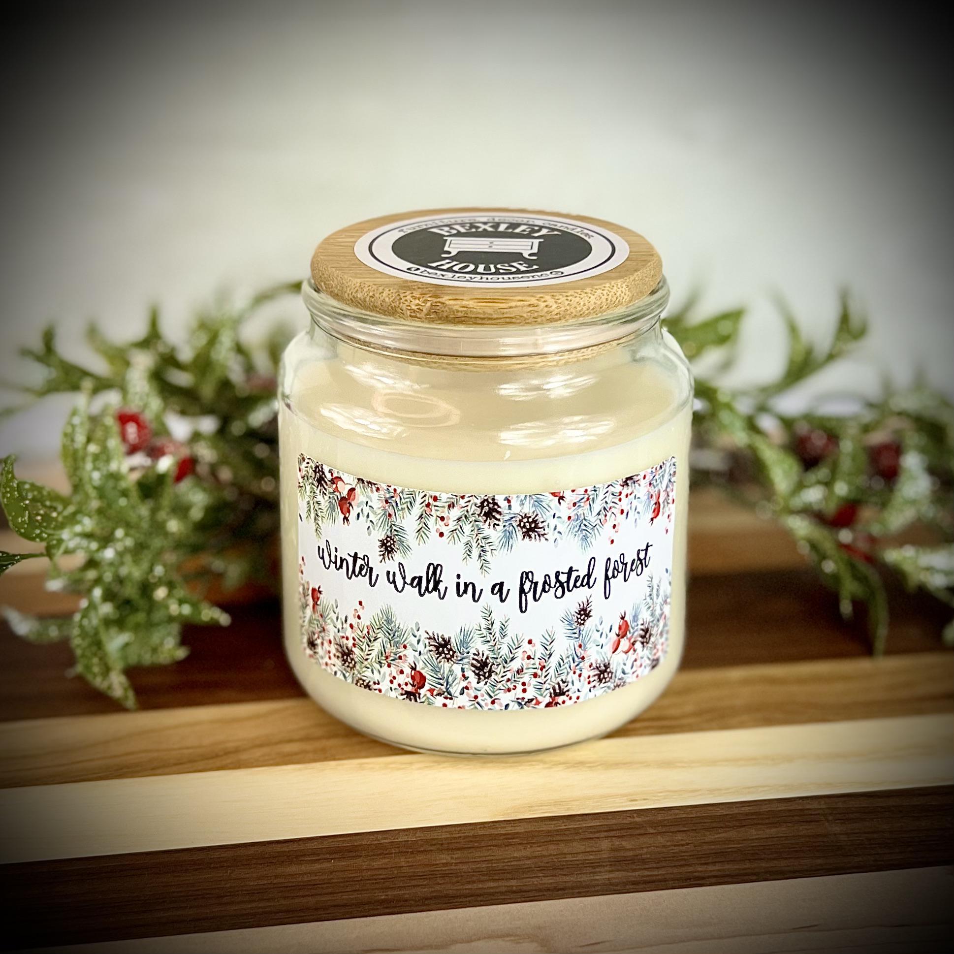 Bexley House 16oz Apothecary Candle - Winter Walk in a Frosted Forest