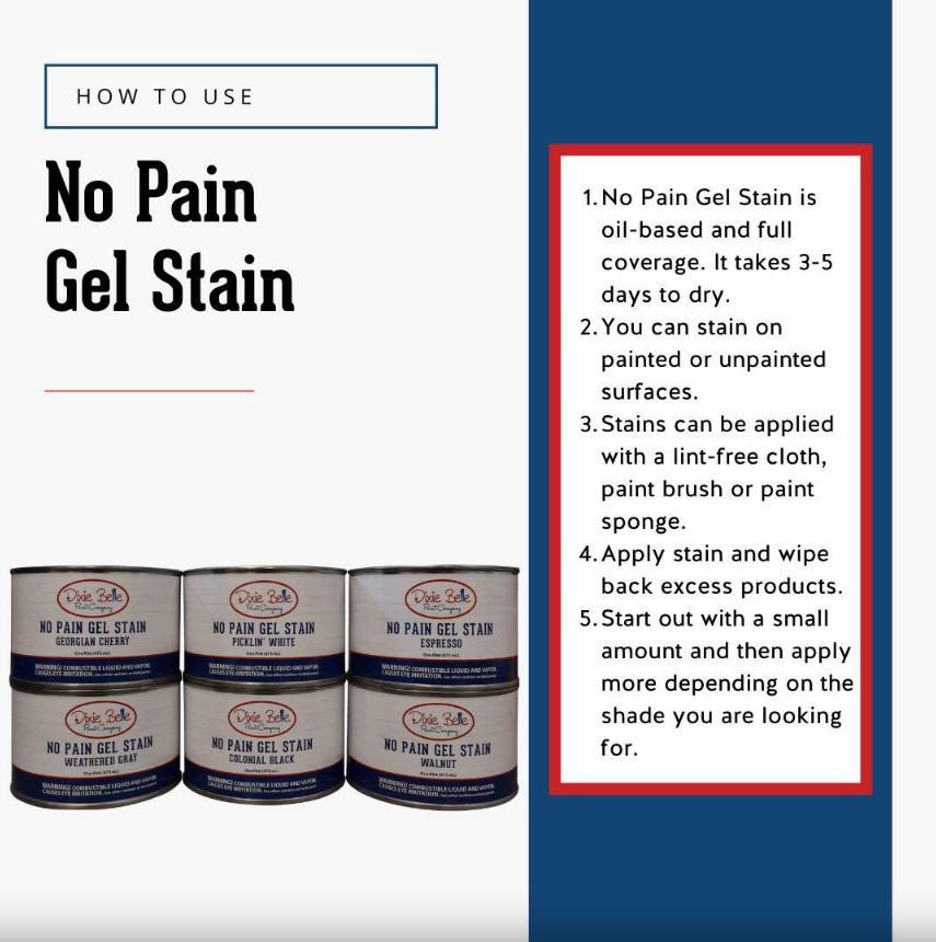 No Pain Gel Stain (Oil Based)