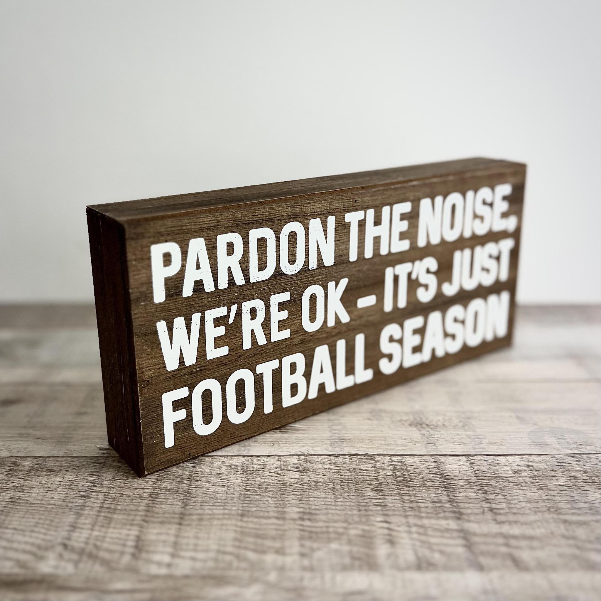 Football Season Box Sign - 10"L