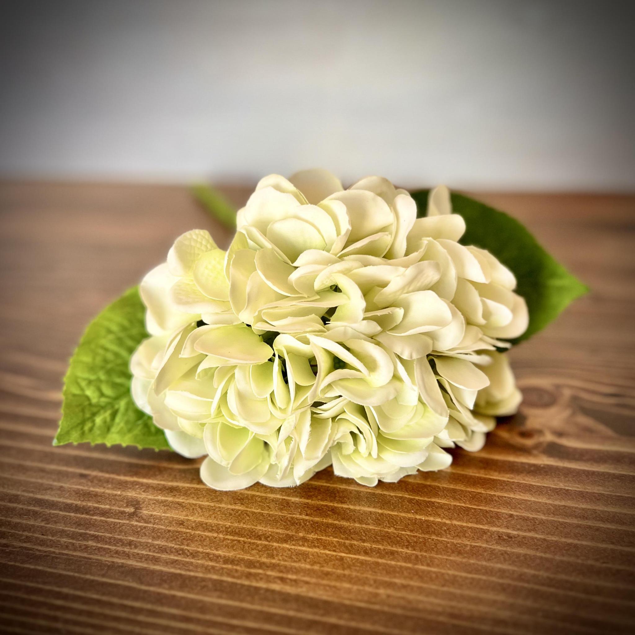 Real Touch Green Hydrangea Stem - 13"H