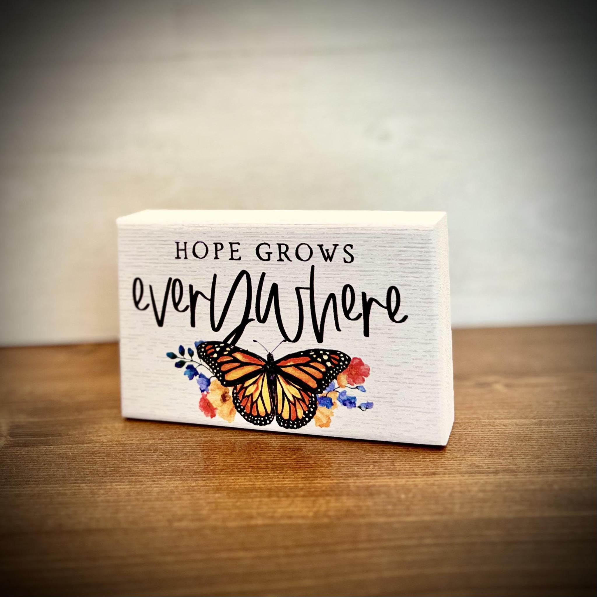 Hope Grows Butterfly - 5.25"L x 3.5"H