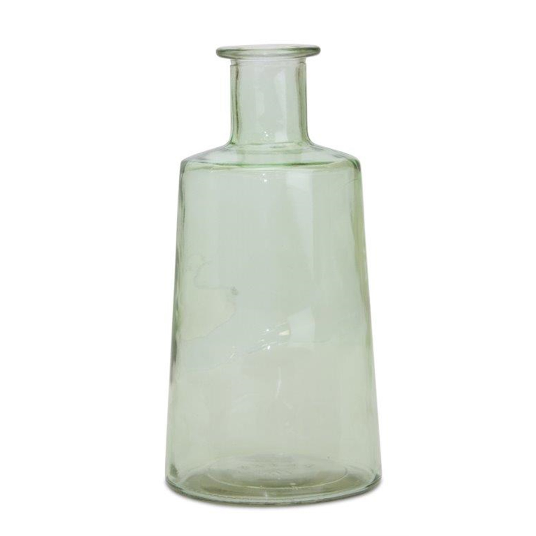 Green Glass Bottle - 9.5"H