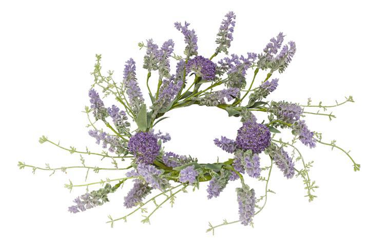 Lavender Herb Large Candle Ring - 6.5"Di