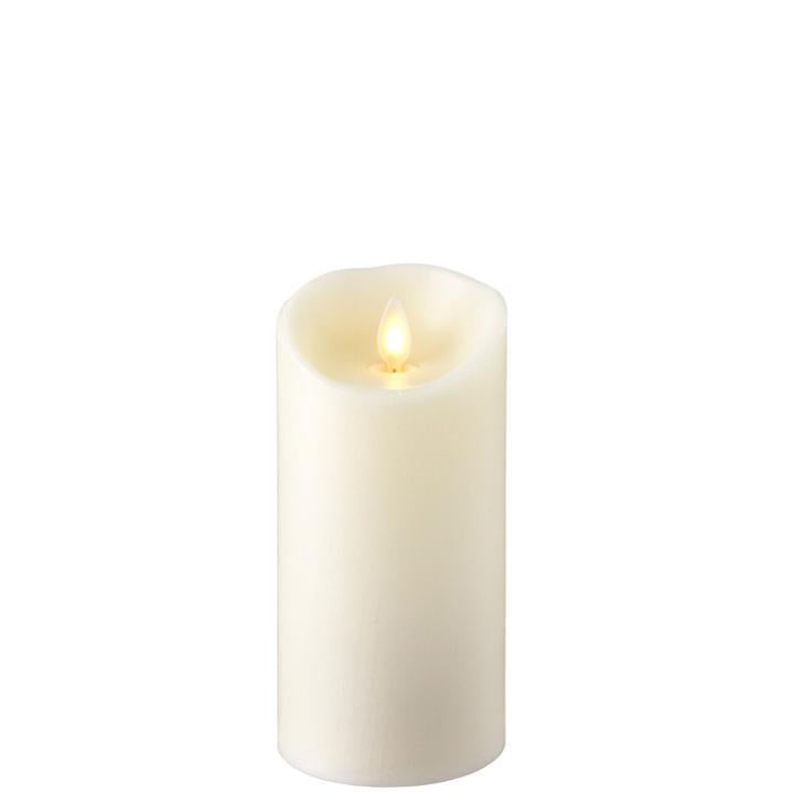 Push Flame Ivory Pillar Candle - 3"D x 6"H